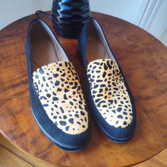 Aerosoles Wish List pony hair leopard print leather loafer - Picture 2 of 6